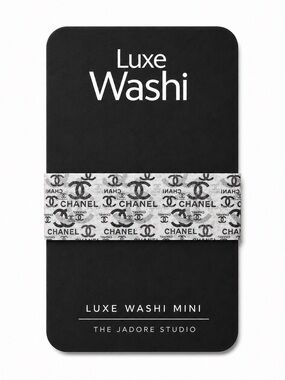 Chanel (gray/black) Washi Tape - Luxe Washi Mini